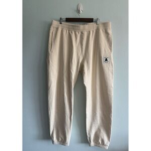 Teddy Fresh Sweatpants Mens 3XL Tan Fleece Joggers Elastic Waist Logo NWOT